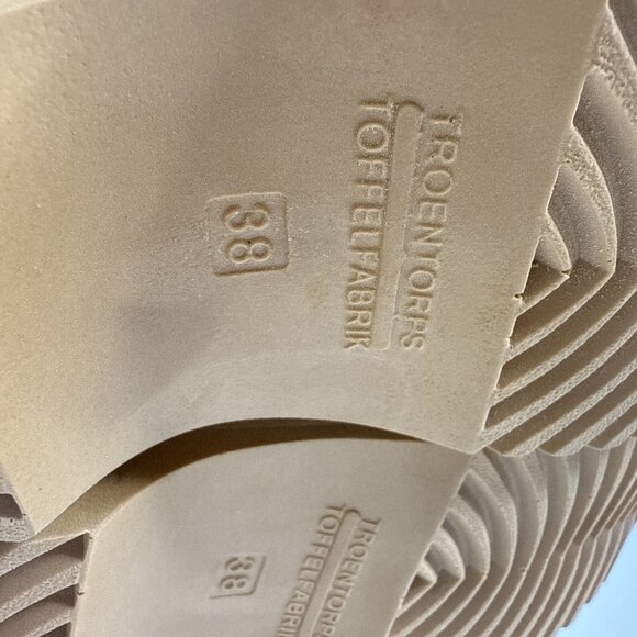 TROENTORP Johansson Swedish Clogs 38 Womens size 8 - 8.5 Black Leather Mules - Picture 12 of 15